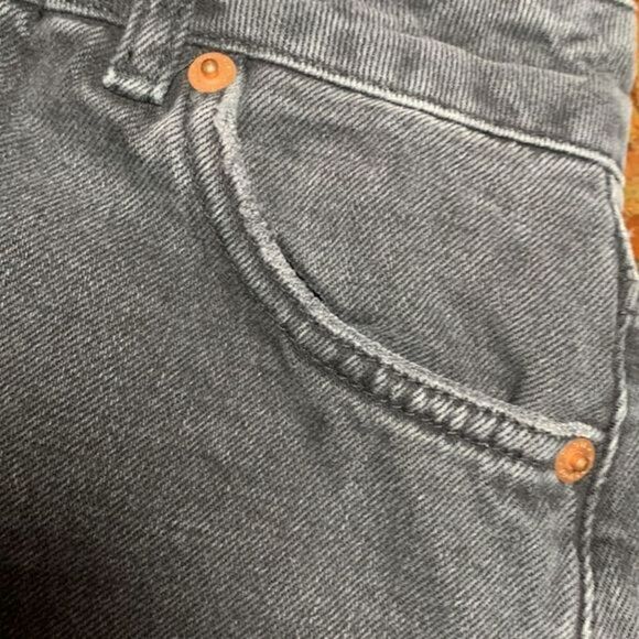 Topshop Moto Faded Black Frayed Mini Denim Skirt - Picture 8 of 11